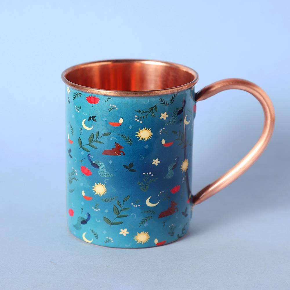 Ashram Festive Copper Mug. A gift for your friends and family