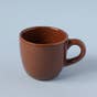 Chocolate Brown Ceramic Mug with Wooden Coaster