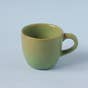 Green Ceramic Mug with Wooden Coaster