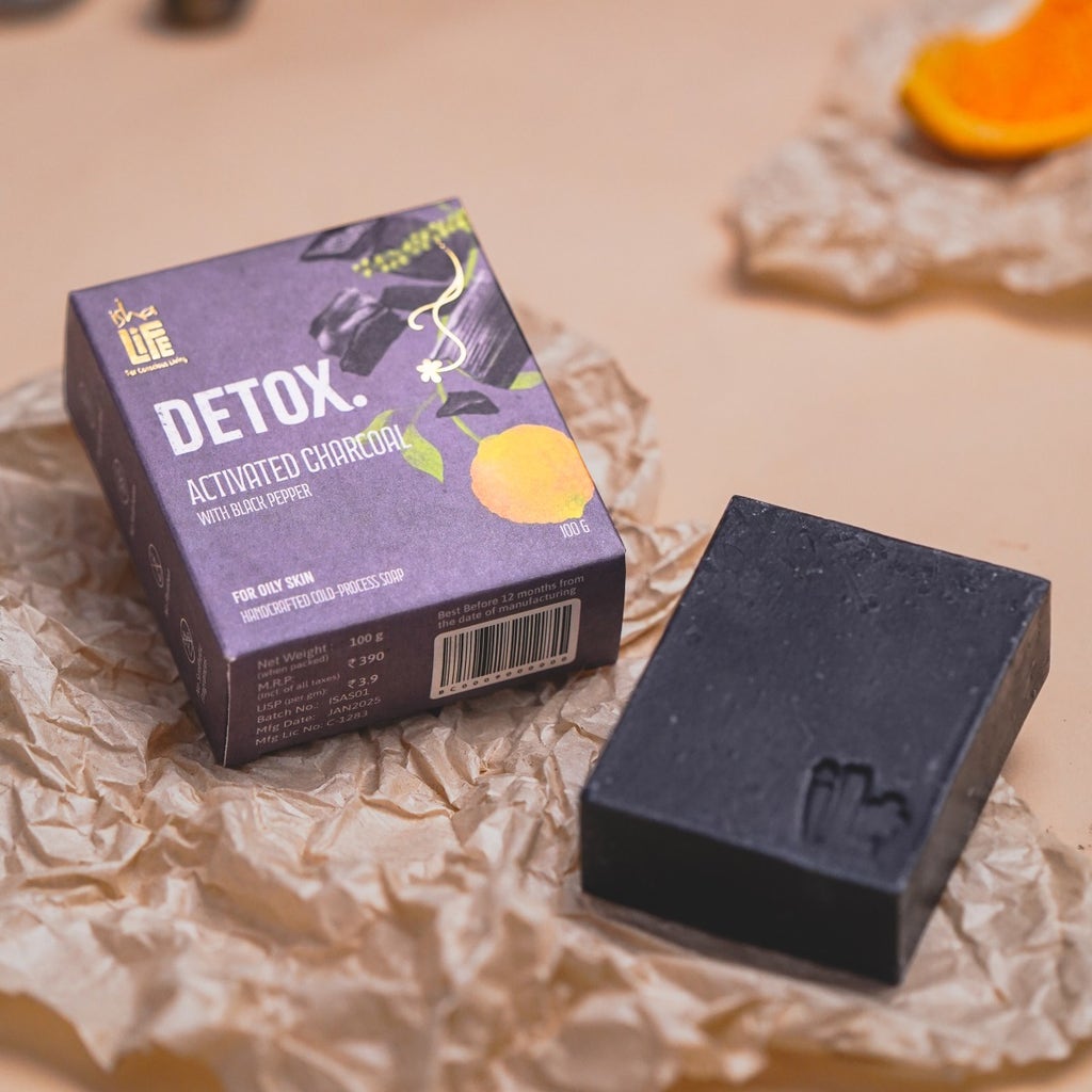 DETOX. Activated Charcoal with Black Pepper handcrafted soap