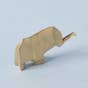 Elephant Origami Brass Paper Weight