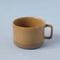 Wide Ceramic Mugs with Wooden Coaster