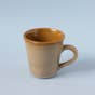 Ribbed Ceramic Mugs with Wooden Coaster