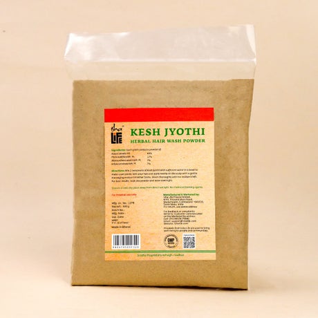 Kesh jyothi herbal hair wash powder (500 gm). Isha’s unique Siddha formulation. A herbal powder with Shikakai and 3 other natural and traditional herbs. For healthy scalp and hair. 