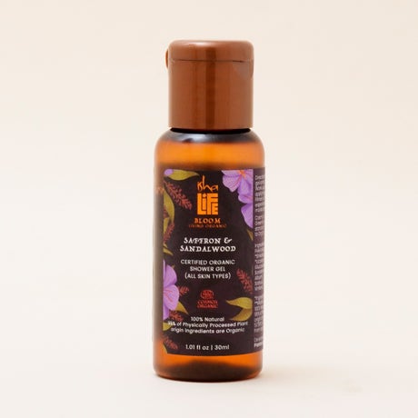 Saffron & Sandalwood Certified Organic Shower Gel, 30ml