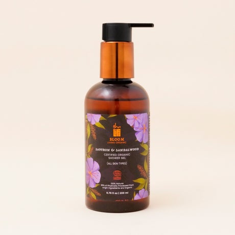 Saffron & Sandalwood Certified Organic Shower Gel, 200ml