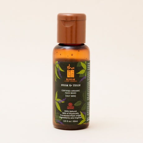 Neem & Tulsi Certified Organic Cleansing Face Wash, 30ml