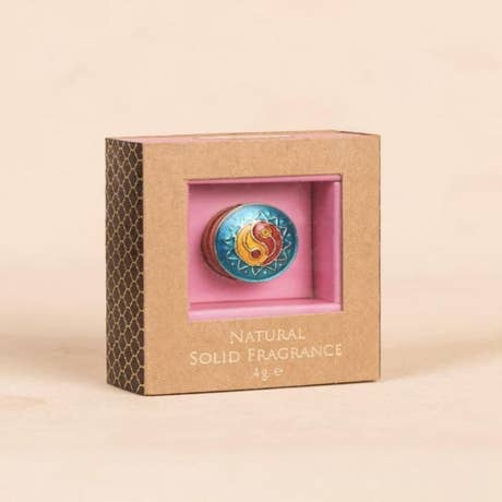 Beeswax Natural Oil Solid Perfume - Wild Rose (4gm). Alcohol-free strong body fragrance. 