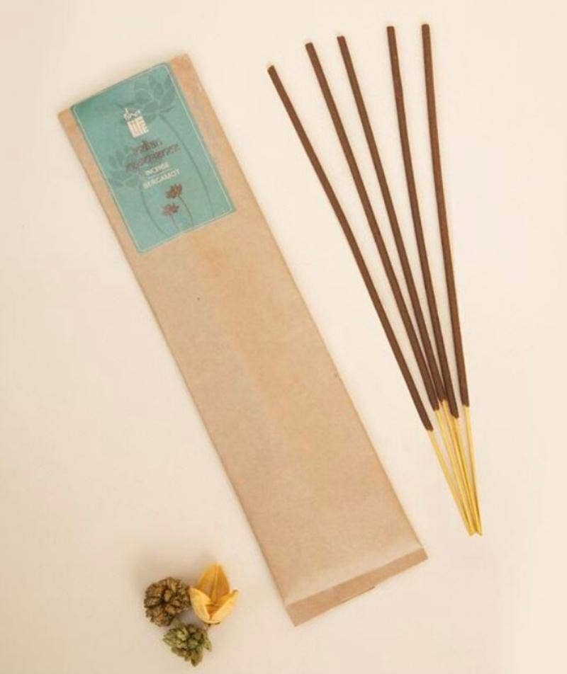 Natural Bergamot Incense, 10 Sticks  