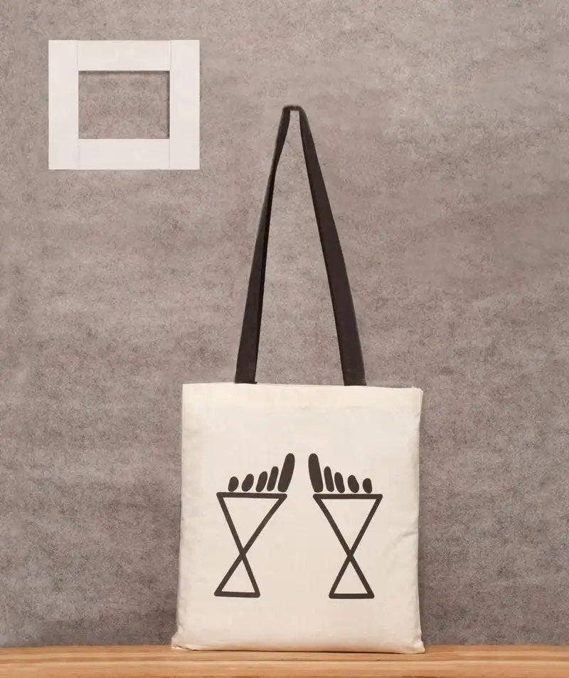Padam Footprint Cotton Tote Bag