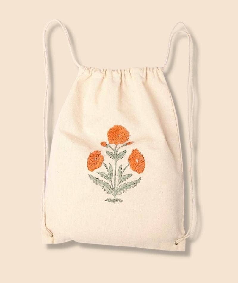 Marigolds Jaipur Drawstring Backpack