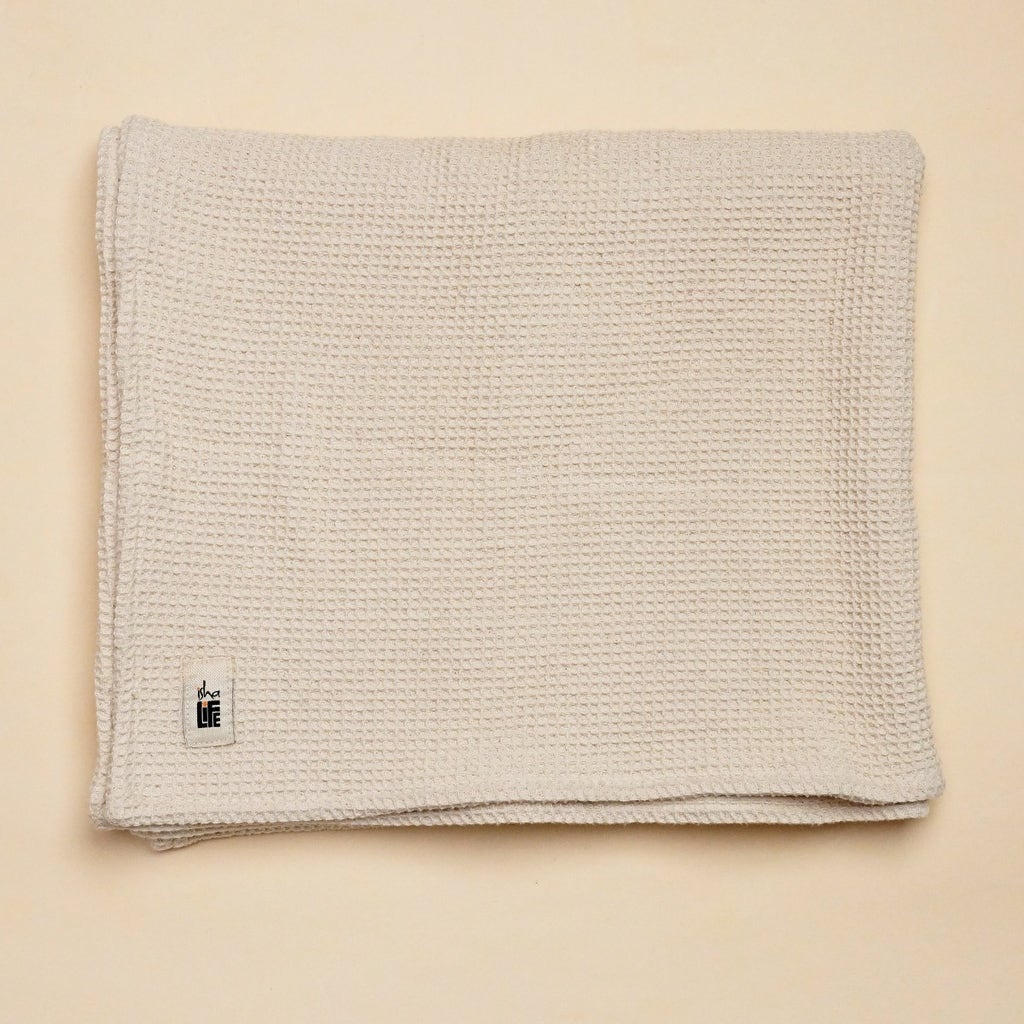 Waffle Bath Towel - Oat