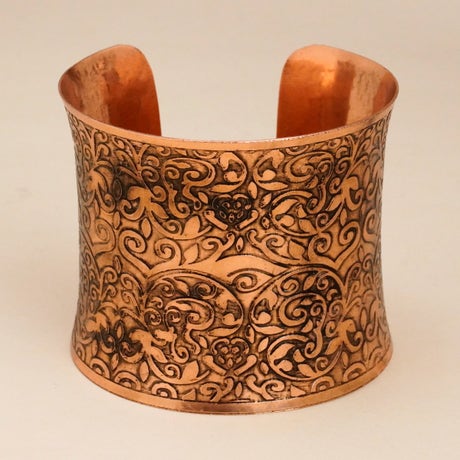 Etched copper cuff - style (6)