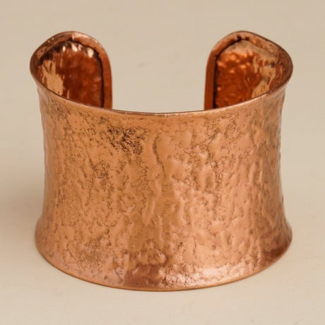 Textured copper cuff - style (7)