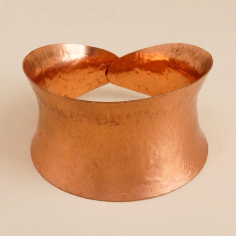 Textured copper cuff - style (9)