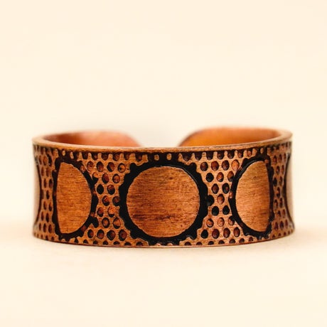 Moon Phases Copper Ring 