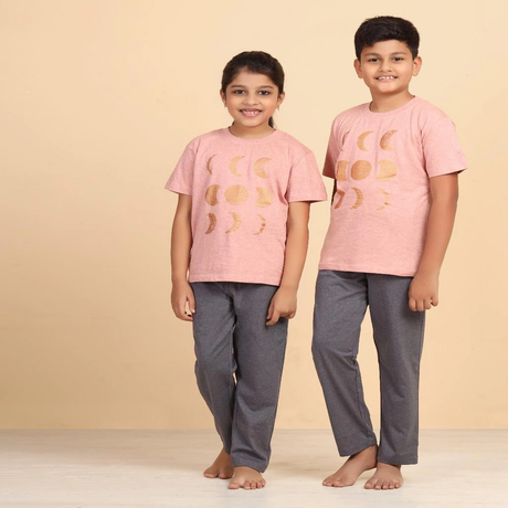 Kids Melange T-shirt Moon Rose with Copper 