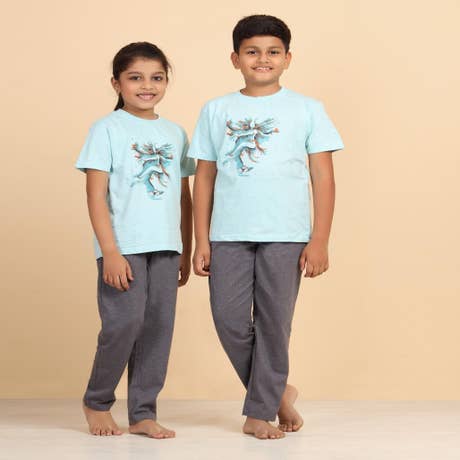 Melange Unisex T Shirt Tandava Turquoise