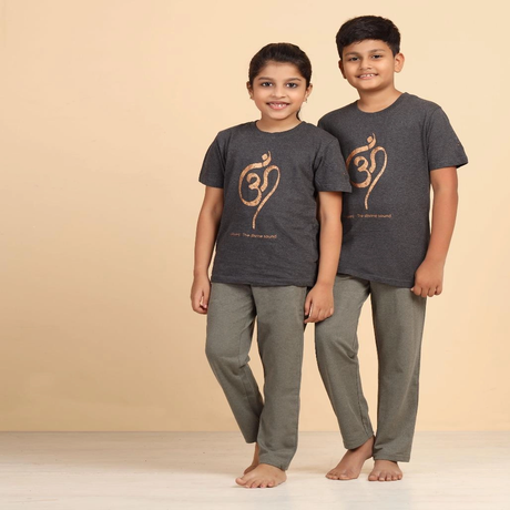 Melange T-shirt Aum Dark Grey