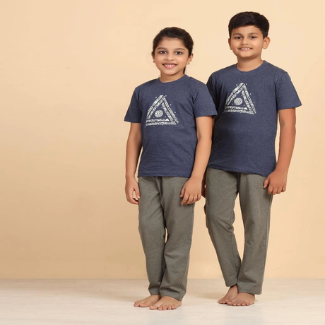 Melange Unisex T shirt Maya Indigo