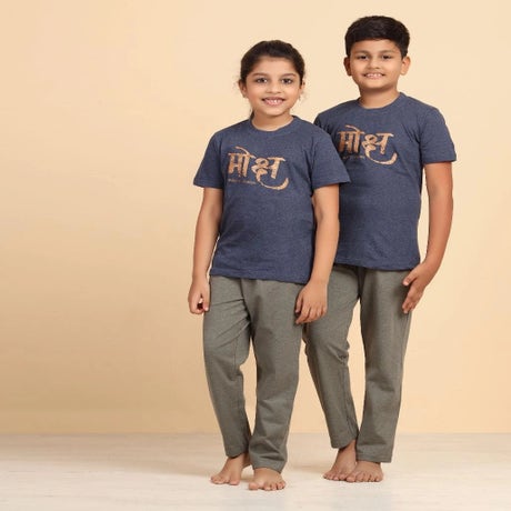 Kids Melange T Shirt Satya Indigo