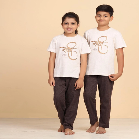 Melange T-shirt Sakshi Ecru
