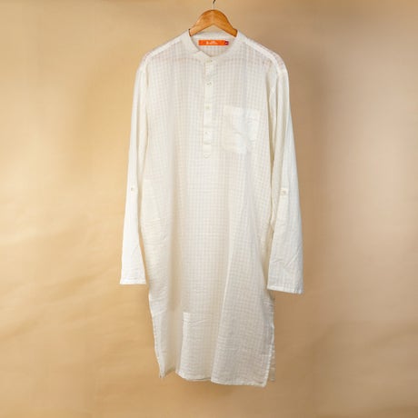 Handwoven Muslin Long Sleeve Kurta