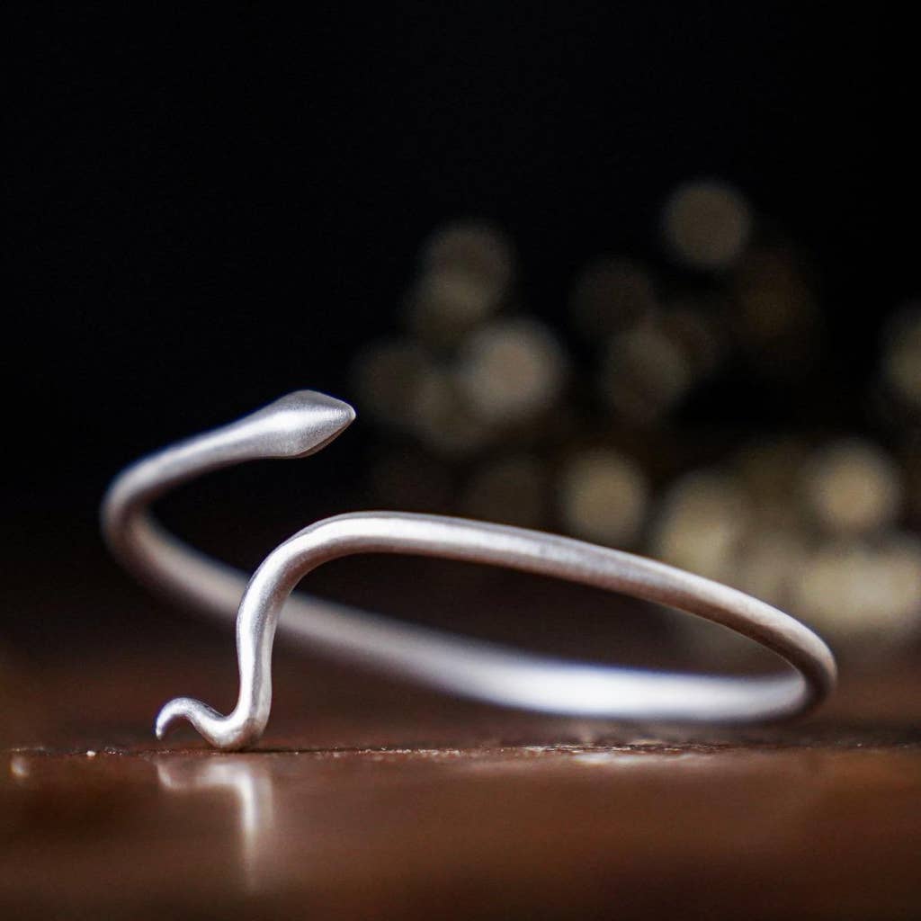 Sterling Silver 92.5 Sarpa Matte Silver Cuff