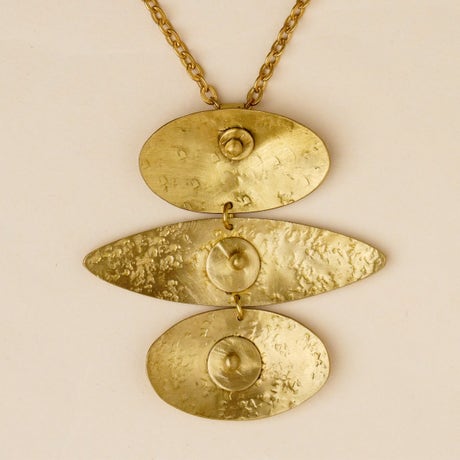 Handmade Brass textured pendant
