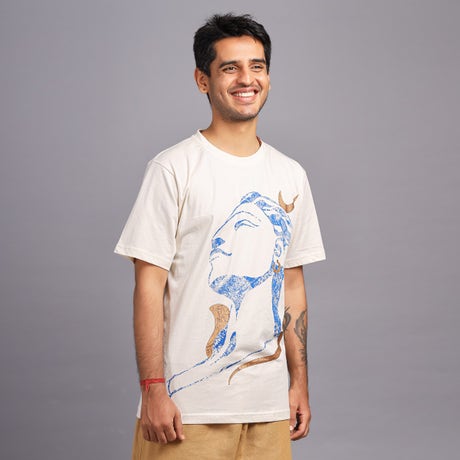 Adiyogi Abharanam - T Shirt with Copper print
