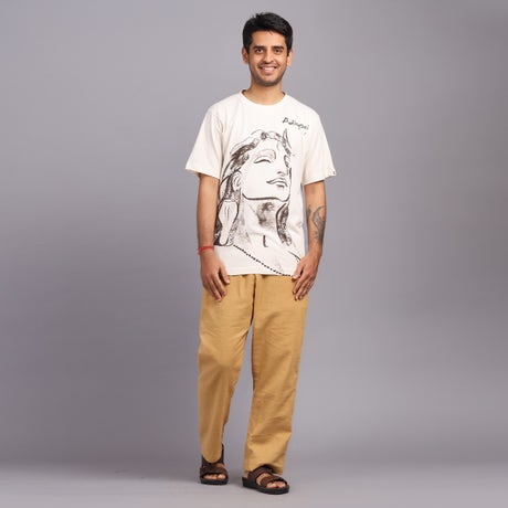  Adiyogi Iconic - Screen Printed T Shirt (Ecru)