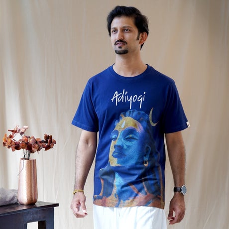 Adiyogi Vibrant - Washed Cotton T Shirt