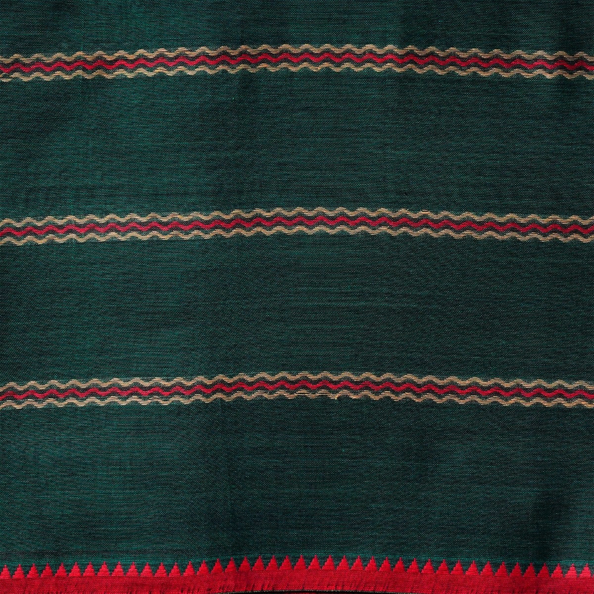 Green, Red & Maroon Cotton Energized Saree