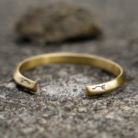 Trishul Casted Brass Cuff