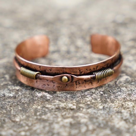 Antique Brass And Copper Cuff