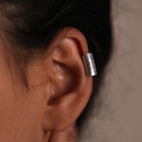 Trishul Ear Cuff - 92.5 Sterling Silver 