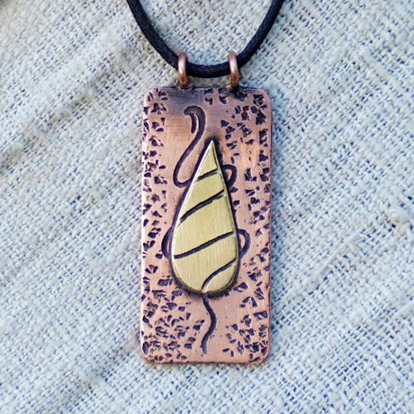 Third Eye Hammered Copper Pendant