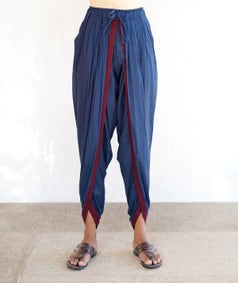 Dhoti Pant with Pockets - Deep Blue - (Unisex)