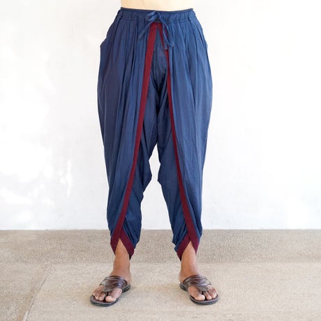 Dhoti Pant with Pockets - Deep Blue - (Unisex)