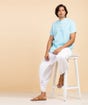 Sky Blue Aum Organic Cotton Kurta for Men