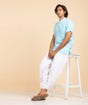 Sky Blue Aum Organic Cotton Kurta for Men