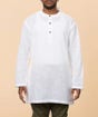 White Cotton Kurta for Men