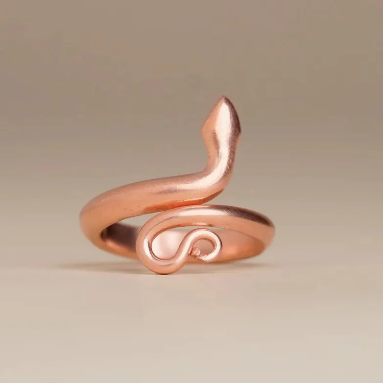 Sepke Rings Sarpa Sutra, Energized Snake Ring, Copper metal