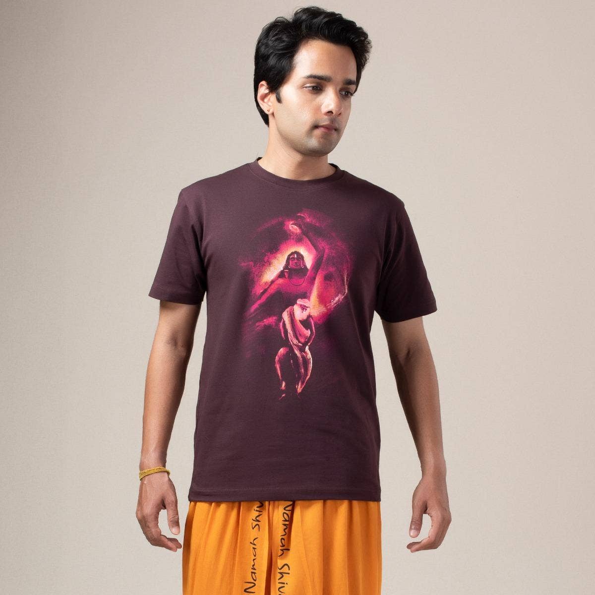 Dance Of The Divine Unisex T Shirt With Comfort Stretch - Burnt Plum