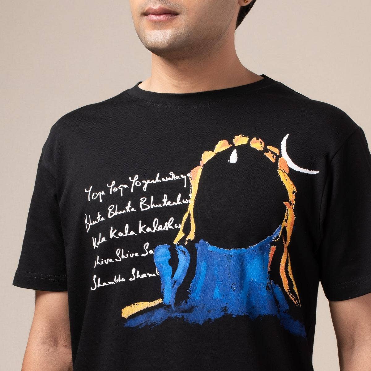 Adiyogi Neelakantha - Unisex Cotton T Shirt With Comfort Stretch