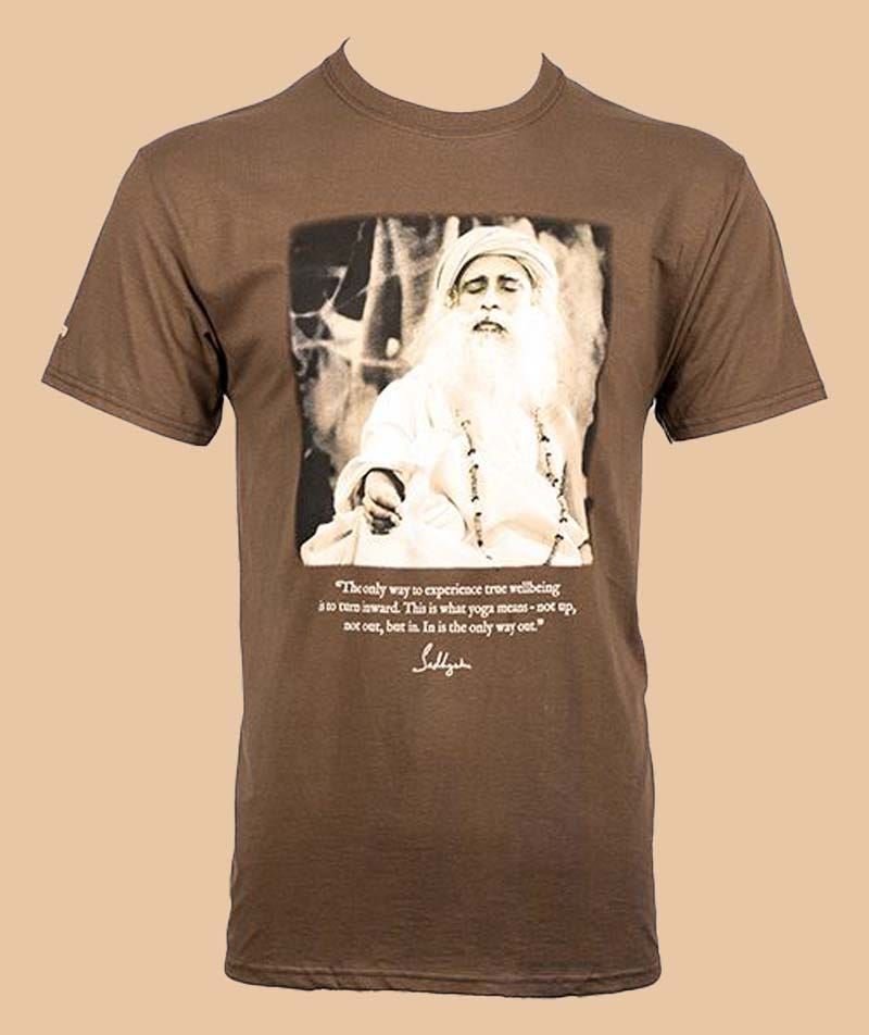 Sadhguru Grace Unisex T-Shirt, Chocolate Brown