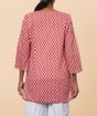 Red Block Print Kurta for Women