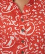 Red Dabu Print Kurta for Women