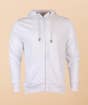 White Organic Cotton Unisex Zip Hoodie