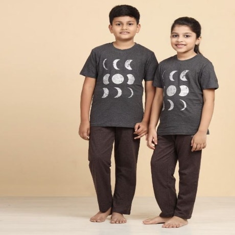 Melange T-shirt Moon Dark Grey with silver